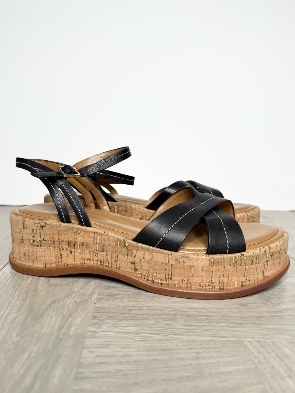 Naturalizer Rikki Cork Platform Sandal 9 1/2 M